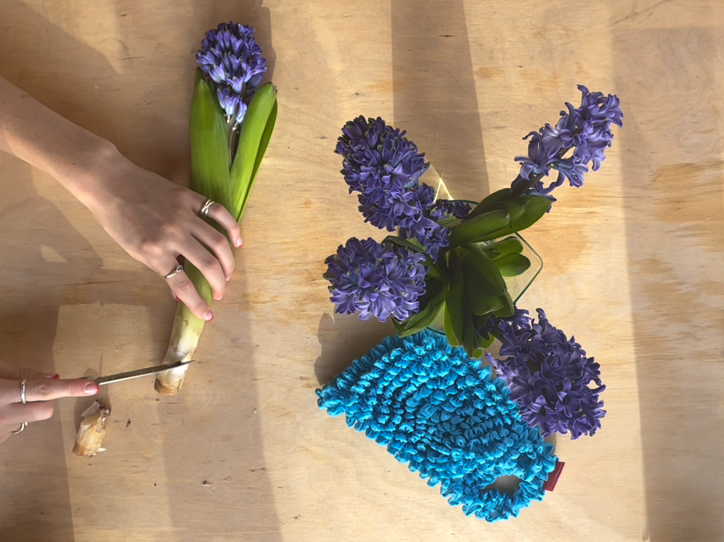 LIGHT BLUE crinkle bag